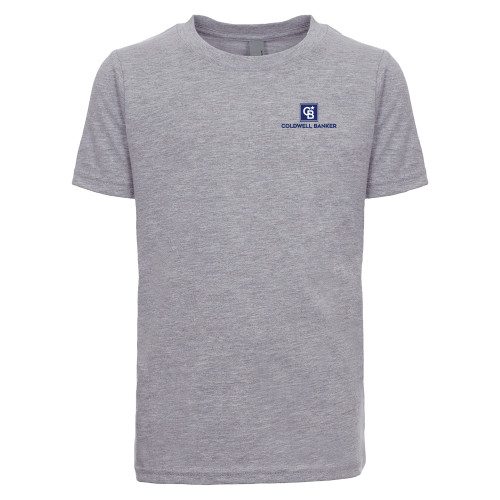 Next Level Youth Heather Grey Cotton Tee-Framed Vertical Single
