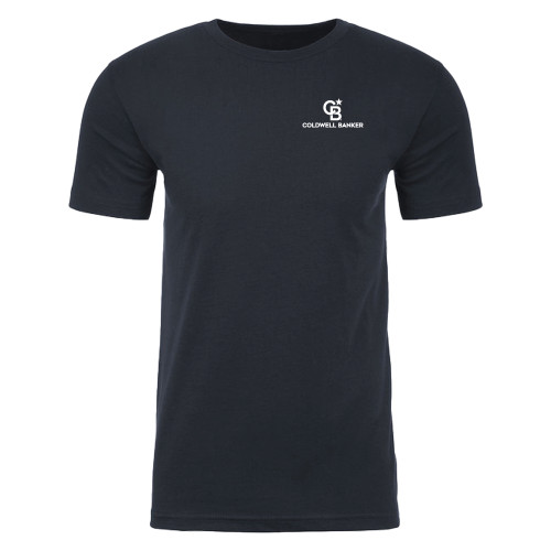 Next Level Navy Sueded Tee-Monogram Vertical Single