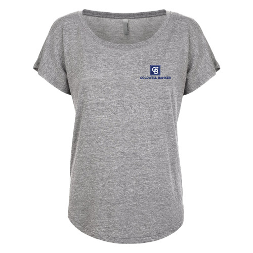 Next Level Womens Premium Heather Triblend Dolman Tee-Framed Vertical Single