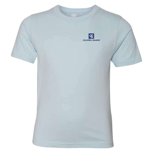Next Level Youth Light Blue Cotton Tee-Framed Vertical Single