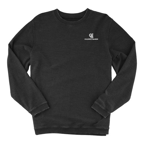 Boxercraft Womens Black Corded Crew-Monogram Vertical Single