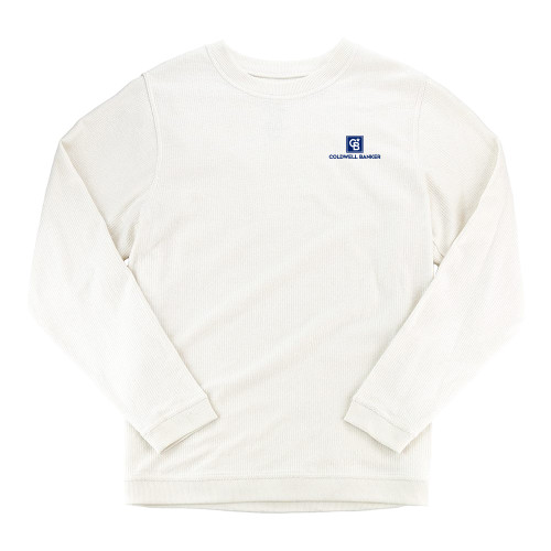 Boxercraft Womens Cream Corded Crew-Framed Vertical Single