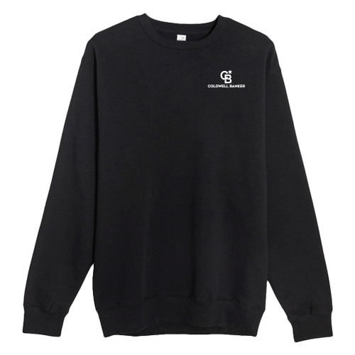 Lane Seven Black Fleece Crew-Monogram Vertical Single