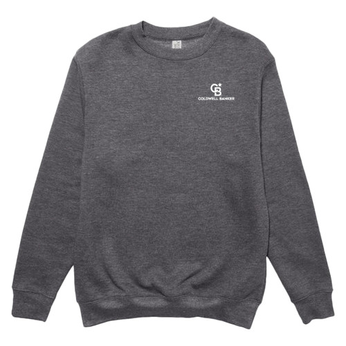 Lane Seven Charcoal Heather Fleece Crew-Monogram Vertical Single