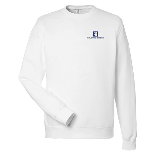 Just Hoods Arctic White College Fleece Crew-Framed Vertical Single