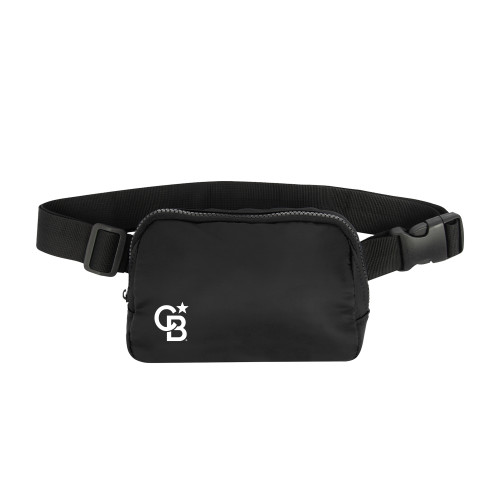 Anywhere Black Belt Bag-Monogram Icon