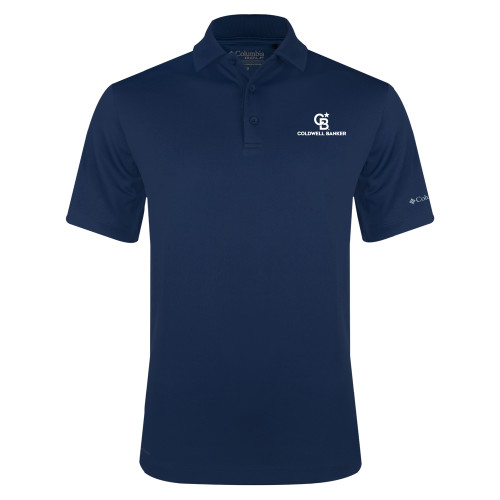Columbia Navy Omni Wick Drive Polo-Monogram Vertical Single