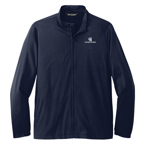 TravisMathew Navy Surfside Full Zip Jacket-Monogram Vertical Single