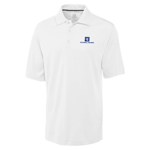 C&B White Advantage TriBlend Pique Polo-Framed Vertical Single