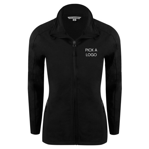 Womens Black Softshell Jacket-My Company Logo