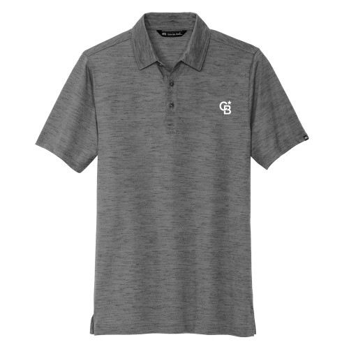 TravisMathew Dark Grey Auckland Slub Polo-Monogram Icon