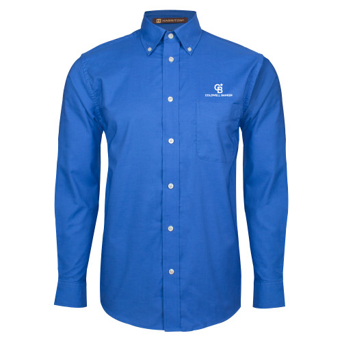 Royal Oxford Long Sleeve Shirt-Monogram Vertical Single