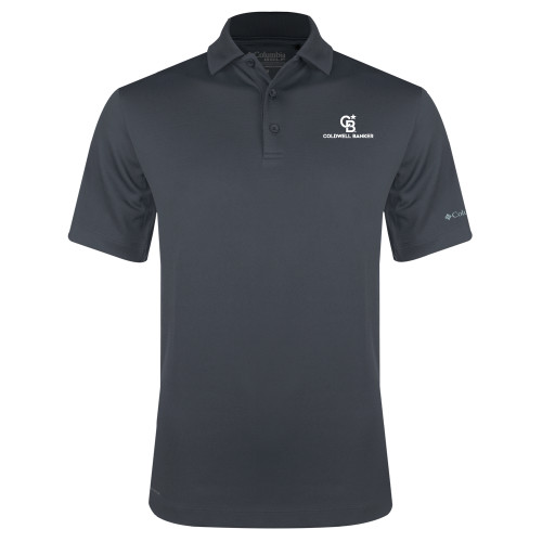 Columbia Charcoal Omni Wick Drive Polo-Monogram Vertical Single