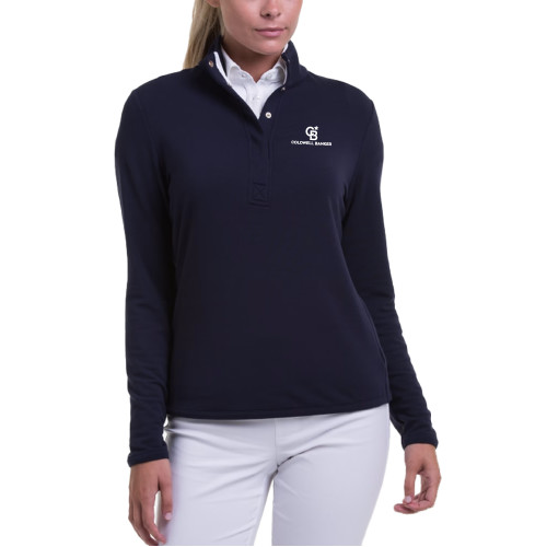 Fairway & Greene Navy Kate Sweatshirt-Monogram Vertical Single
