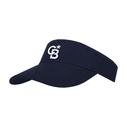 Navy Brushed Bull Denim Visor-Monogram Icon