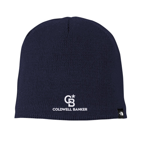 The North Face Navy Mountain Beanie-Monogram Vertical Single