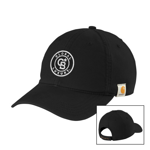 Carhartt Black Cotton Adjustable Canvas Hat-CBGL Seal