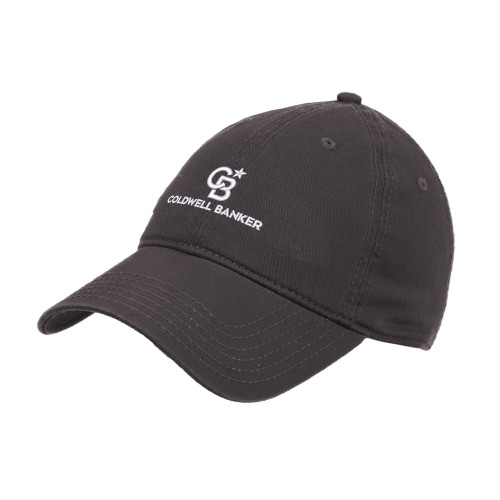 Charcoal Unstructured Adjustable Low Profile Hat-Monogram Vertical Single