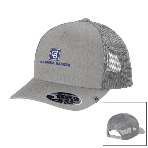 TravisMathew Light Grey Trucker Cap-Framed Vertical Single