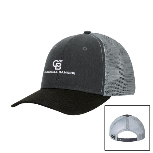 DRI DUCK Hudson Charcoal/Black Trucker Hat-Monogram Vertical Single