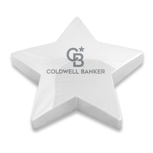 Silver Star Paperweight-Monogram Stacked Single Engraved