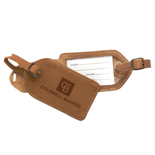 Canyon Barranca Tan Luggage Tag-Framed Vertical Single Engraved