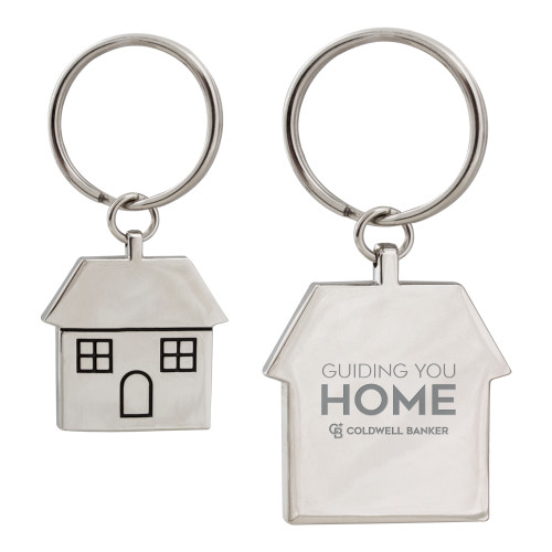 Silver House Key Holder-Guiding You Home Engraved