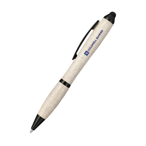Nash Wheat Straw Ballpoint Beige Stylus Pen-Framed Horizontal Single