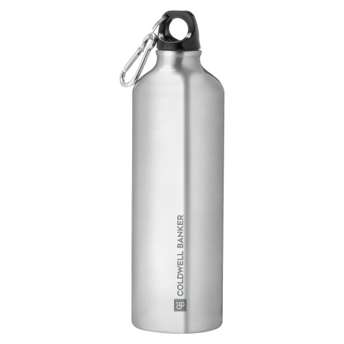 Venture Aluminum Silver Bike Bottle 26oz-Framed Horizontal Single Engraved