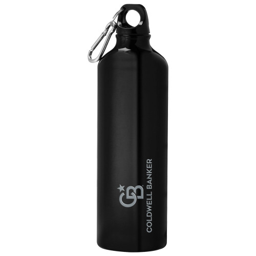 Venture Aluminum Black Bike Bottle 26oz-Monogram Stacked Single Engraved