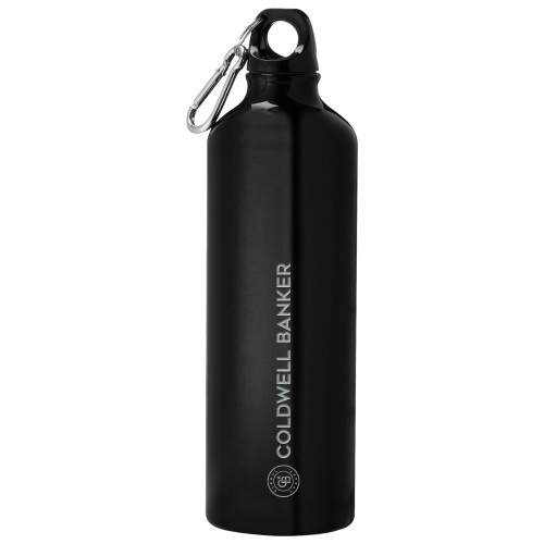 Venture Aluminum Black Bike Bottle 26oz-CBGL Horizontal Logo Engraved