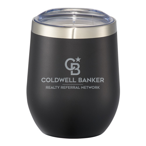 Corzo Vacuum Insulated Black Cup 12oz-Realty Referral Network Framed Vertical Engraved