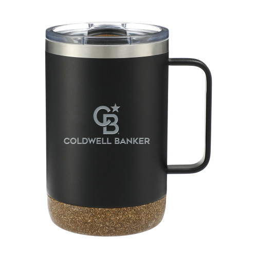 Valhalla Vacuum Insulated Camp Black Mug 14oz-Monogram Stacked Single Engraved