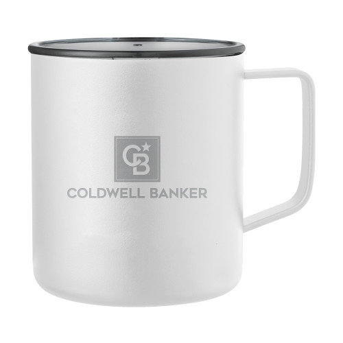 Rover Camp Vacuum Insulated White Mug 14oz-Framed Vertical Single Engraved