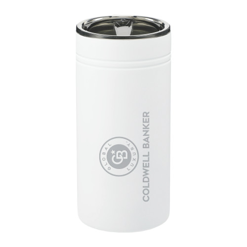 Sherpa Vacuum White Tumbler & Insulator 12oz-CBGL Vertical Logo Engraved