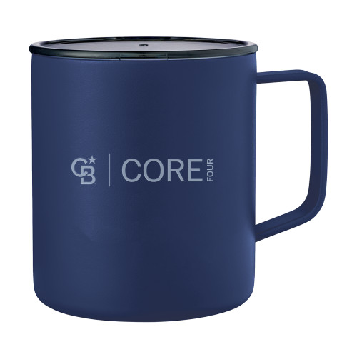 Rover Camp Vacuum Insulated Navy Mug 14oz-Core Four Engraved