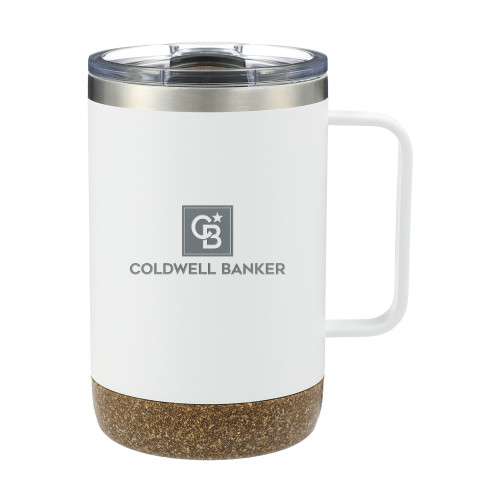 Valhalla Vacuum Insulated Camp White Mug 14oz-Framed Vertical Single Engraved