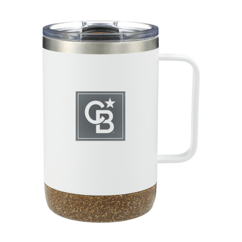 Valhalla Vacuum Insulated Camp White Mug 14oz-Framed Icon Engraved