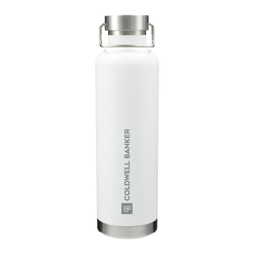 Thor Copper Vacuum Insulated White Bottle 32oz-Framed Horizontal Single Engraved