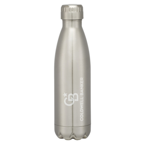 Swig Stainless Steel Silver Bottle 16oz-Monogram Stacked Single Engraved