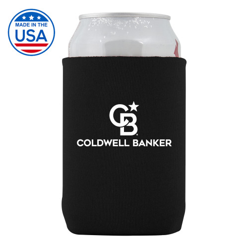 Neoprene Black Can Holder-Monogram Vertical Single