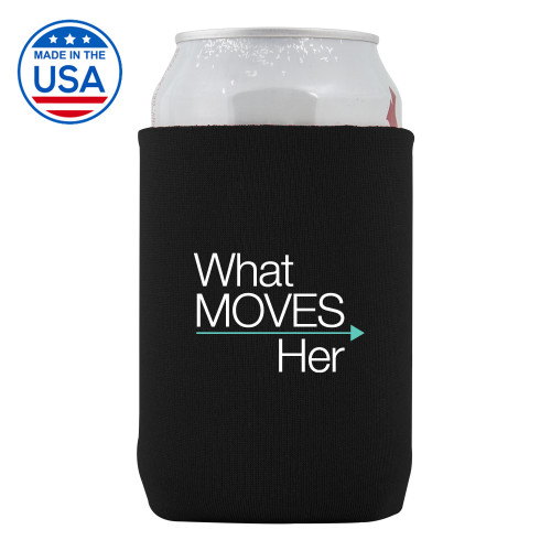 Neoprene Black Can Holder-What Moves Her