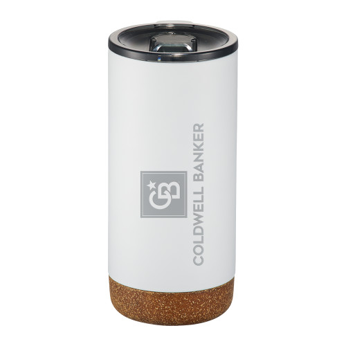 Valhalla Vacuum Insulated White Tumbler 16oz-Framed Vertical Single Engraved