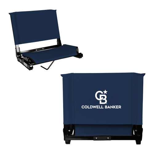 Stadium Chair Navy-Monogram Vertical Single