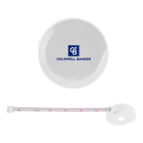 White Round Cloth 60 Inch Tape Measure-Framed Vertical Single