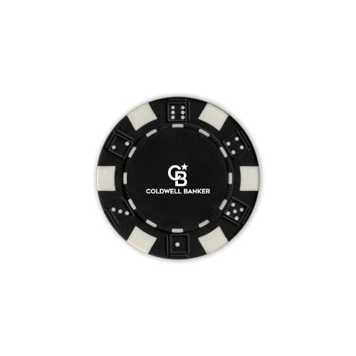 Black Game Chip-Monogram Vertical Single