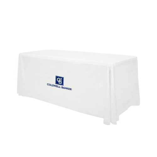 White 6 foot Table Throw-Framed Vertical Single