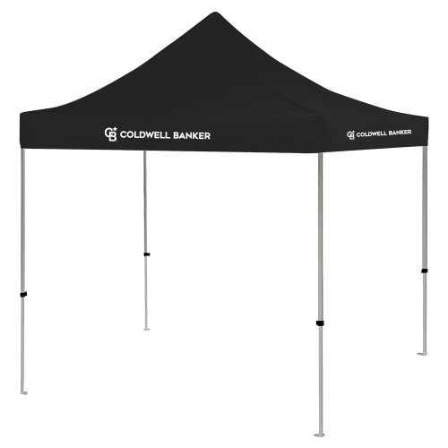 9 ft x 9 ft Black Tent-Monogram Horizontal Single