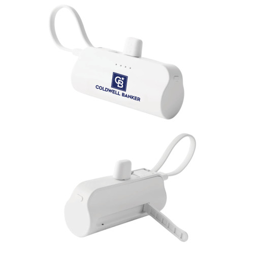 Sidekick White 4500 mAh Power Bank-Framed Vertical Single