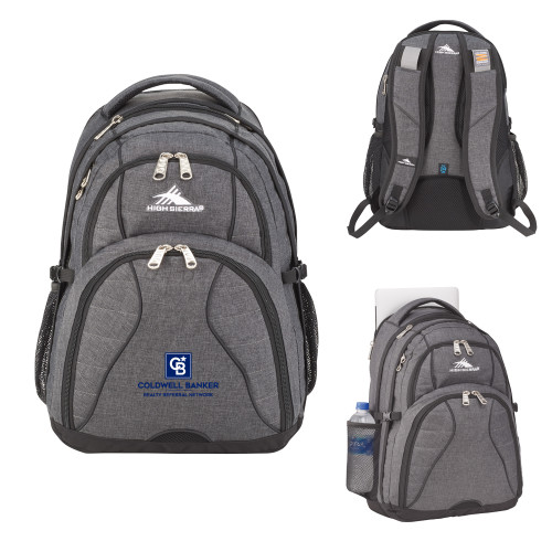 High Sierra Graphite Swerve Computer Backpack-Realty Referral Network Framed Logo
